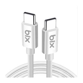 Bix BX-UC02C 1.2 mt Beyaz 60W Type-C To Type-C Hızlı Şarj ve Data Kablosu