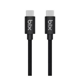 Bix BX-UC02C 1.2 mt Siyah 60W Type-C to Type-C Hızlı Şarj ve Data Kablosu