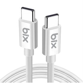 Bix BX-UC02C 1 mt Beyaz 60W Type-C to Type-C Hızlı Şarj ve Data Kablosu