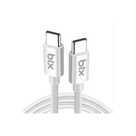 Bix BX-UC02C 1 mt Beyaz 60W Type-C to Type-C Hızlı Şarj ve Data Kablosu