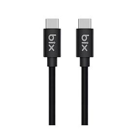 Bix BX-UC02C 1 mt Siyah 60W Type-C to Type-C Hızlı Şarj ve Data Kablosu