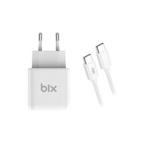 Bix BX-UC25tA Hızlı Şarj Adaptörü + 5A 25W Beyaz Type-C Kablo