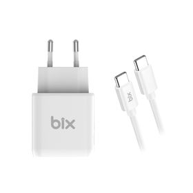 Bix BX-UC25tA Hızlı Şarj Adaptörü + 5A 25W Beyaz Type-C Kablo