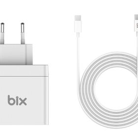 Bix BX-UC65WFTA Hızlı Şarj Adaptörü + E-mark Çipli Usb-c Kablo