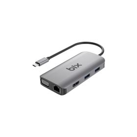 Bix BX17HB Type-C To Gigabit Ethernet HDMI PD USB 3.2 Micro SD/SD VGA Çoklayıcı Adaptör