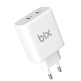 Bix BX2P50 30W + 20W PD TYPE-C Beyaz Hızlı Şarj Adaptörü