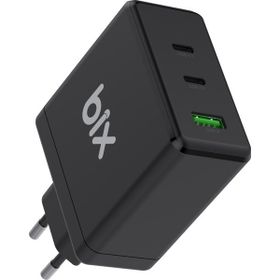 Bix BX3P100G 100W PD GAN 2 Siyah TYPE-C USB-A Hızlı Şarj Adaptörü