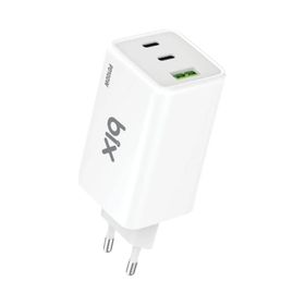Bix BX3P101G 100 Watt Beyaz Gan Üçlü Portlu Pd Pps Destekli Usb-C Usb-A Hızlı Şarj Laptop Adaptörü
