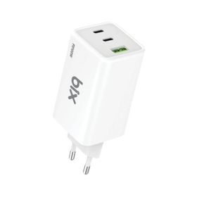 Bix BX3P101G 100 Watt Beyaz Gan Üçlü Portlu Pd Pps Destekli Usb-C Usb-A Hızlı Şarj Laptop Adaptörü