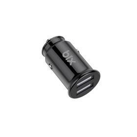 Bix BXAA12W 12 Watt Siyah Çift USB-A Portlu Araç Şarj Aleti iPhone Android Uyumlu Mini Araç İçi Şarj Cihazı