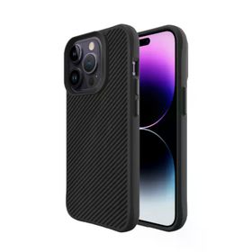 Bix BXMCFF15P-BK İphone 15 Pro Siyah Carbon Fiber Force Magfase Kılıf