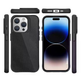 Bix BXMCFF15PM-BK İphone 15 Pro Max Siyah Carbon Fiber Force Magfase Kılıf