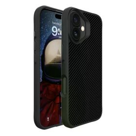 Bix BXMCFF16-BK İphone 16 Siyah Carbon Fiber Force Magfase Kılıf