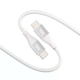 Bix BXSC1CC 60 Watt Beyaz 1.2 mt Type-C Silikon Şarj ve Data Kablosu