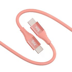 Bix BXSC1CC 60 Watt Pembe1.2 mt Type-C Silikon Şarj ve Data Kablosu