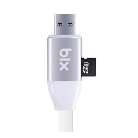 Bix iData Pro Micro SD Kart Okuyuculu iPhone Şarj Kablosu