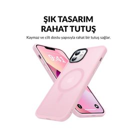 Bix iPhone 12 Pure Rainbow Parmak İzi Önleyici Pembe Çizilmeye Dayanıklı Darbe Emici Renk Geçişli Şeffaf Kılıf