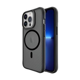 Bix iPhone 13 Pro Carbon Fiber Force Magsafe Anti Şok Teknolojili Kamera ve Ekran Korumalı Kılıf