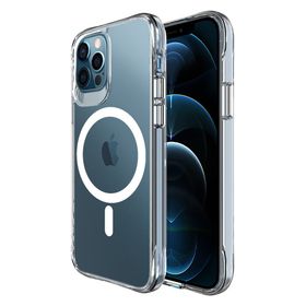 Bix iPhone 13 Pro Max Magsafe Uyumlu Transparan Şeffaf Güçlü Manyetik Üstün Darbe Koruması Kılıf