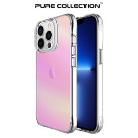 Bix iPhone 13 Pro Max Pure Rainbow Parmak İzi Önleyici Pembe Çizilmeye Dayanıklı Darbe Emici Renk Geçişli Şeffaf Kılıf