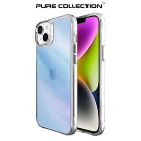 Bix iPhone 14 Plus / 15 Plus Pure Rainbow Mavi Çizilmeye Dayanıklı Darbe Emici Renk Geçişli Şeffaf Kılıf