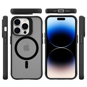 Bix iPhone 14 Pro Carbon Fiber Force Magsafe Anti Şok Teknolojili Kamera ve Ekran Korumalı Kılıf