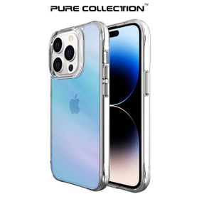 Bix iPhone 14 Pro Max Pure Rainbow Mavi Çizilmeye Dayanıklı Darbe Emici Renk Geçişli Şeffaf Kılıf