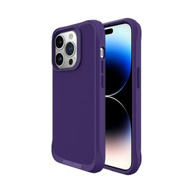 Bix iPhone 14 Pro Max Vortex Magsafe Stand Özellikli 3X Korumalı Mikro Fiber İç Yüzey Koyu Mor Kılıf