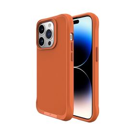 Bix iPhone 14 Pro Max Vortex Magsafe Stand Özellikli 3X Korumalı Mikro Fiber İç Yüzey Turuncu Kılıf