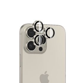 Bix iPhone 15 / 15 Pro Max Safir 3D Kamera Camı 9H Premium Doğal Titanyum Lens Koruyucu