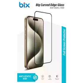 Bix İphone 15 9H Tam Korumalı Temperli Ekran Koruyucu Cam