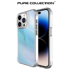 Bix iPhone 15 Pro Max Pure Rainbow Mavi Çizilmeye Dayanıklı Darbe Emici Renk Geçişli Şeffaf Kılıf