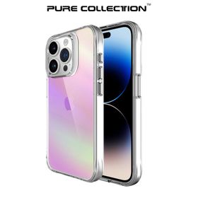 Bix iPhone 15 Pro Pure Rainbow Pembe Çizilmeye Dayanıklı Darbe Emici Renk Geçişli Şeffaf Kılıf