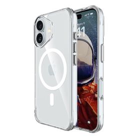Bix iPhone 16 Plus Magsafe Uyumlu Transparan Şeffaf Güçlü Manyetik Üstün Darbe Koruması Kılıf