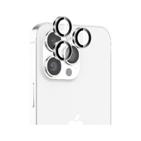 Bix iPhone 16 Pro / 16 Pro Max 9H Gerçek Cam Crystal AR+AF Beyaz Titanyum Lens Koruyucu