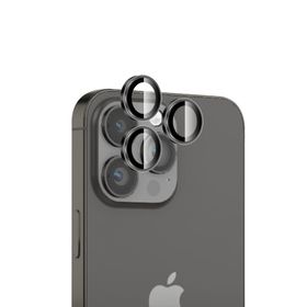 Bix iPhone 16 Pro / 16 Pro Max 9H Gerçek Cam Crystal AR+AF Uzay Siyahı Lens Koruyucu