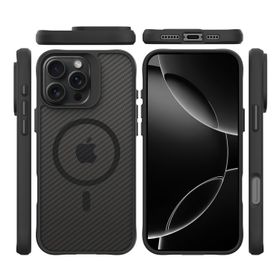 Bix iPhone 16 Pro Carbon Fiber Force Magsafe Anti-Şok Teknolojili Kamera ve Ekran Korumalı Kılıf