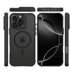 Bix iPhone 16 Pro Carbon Fiber Force Magsafe Anti-Şok Teknolojili Kamera ve Ekran Korumalı Kılıf