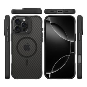 Bix iPhone 16 Pro Carbon Fiber Force Magsafe Anti-Şok Teknolojili Kamera ve Ekran Korumalı Kılıf