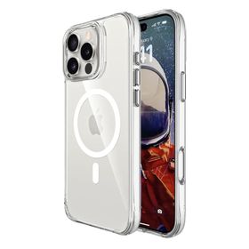 Bix iPhone 16 Pro Max Magsafe Uyumlu Transparan Şeffaf Güçlü Manyetik Üstün Darbe Koruması Kılıf