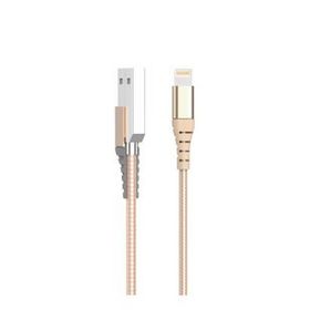 Bix iPhone İçin Altın Ultra Güçlendirilmiş MFI Lightning Şarj Kablosu