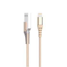 Bix iPhone İçin Altın Ultra Güçlendirilmiş MFI Lightning Şarj Kablosu