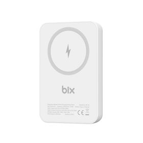 Bix PB112 Beyaz 10000 mAh 15W Manyetik Kablosuz ve 20W USB-C Hızlı Şarj Destekli MagSafe QI Uyumlu Mini Powerbank