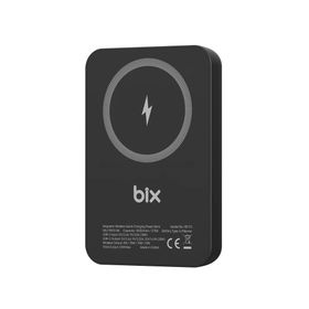 Bix PB112 Siyah 10000 mAh 15W Manyetik Kablosuz ve 20W USB-C Hızlı Şarj Destekli Magsafe QI Uyumlu Mini Powerbank