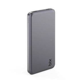 Bix PB113 10000 mAh PD 20W Çift USB-C Portlu Koyu Gri Hızlı Şarj Destekli Dayanıklı Metal Powerbank