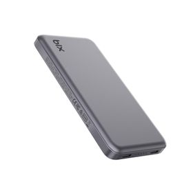 Bix PB113 10000 mAh PD 20W Çift USB-C Portlu Koyu Gri Hızlı Şarj Destekli Dayanıklı Metal Powerbank