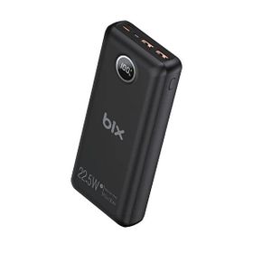 Bix PB201 Siyah 20000 mAh 22.5W 3 Çıkışlı USB QC 4.0 Type-C PD LCD Göstergeli Powerbank