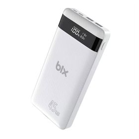 Bix PB202 20000 mAh 45 Watt 2 USB Ve Type-C Hızlı Şarj Destekli LEd Göstergeli Beyaz Powerbank