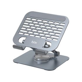 Bix PS01 Gri 360 Dönebilen Isı Dağıtımlı Katlanabilir iPad Tutucu Metal Tablet Standı