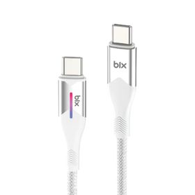 Bix T1CC 60W Ledli 1 mt Beyaz Type-C Şarj Kablosu
